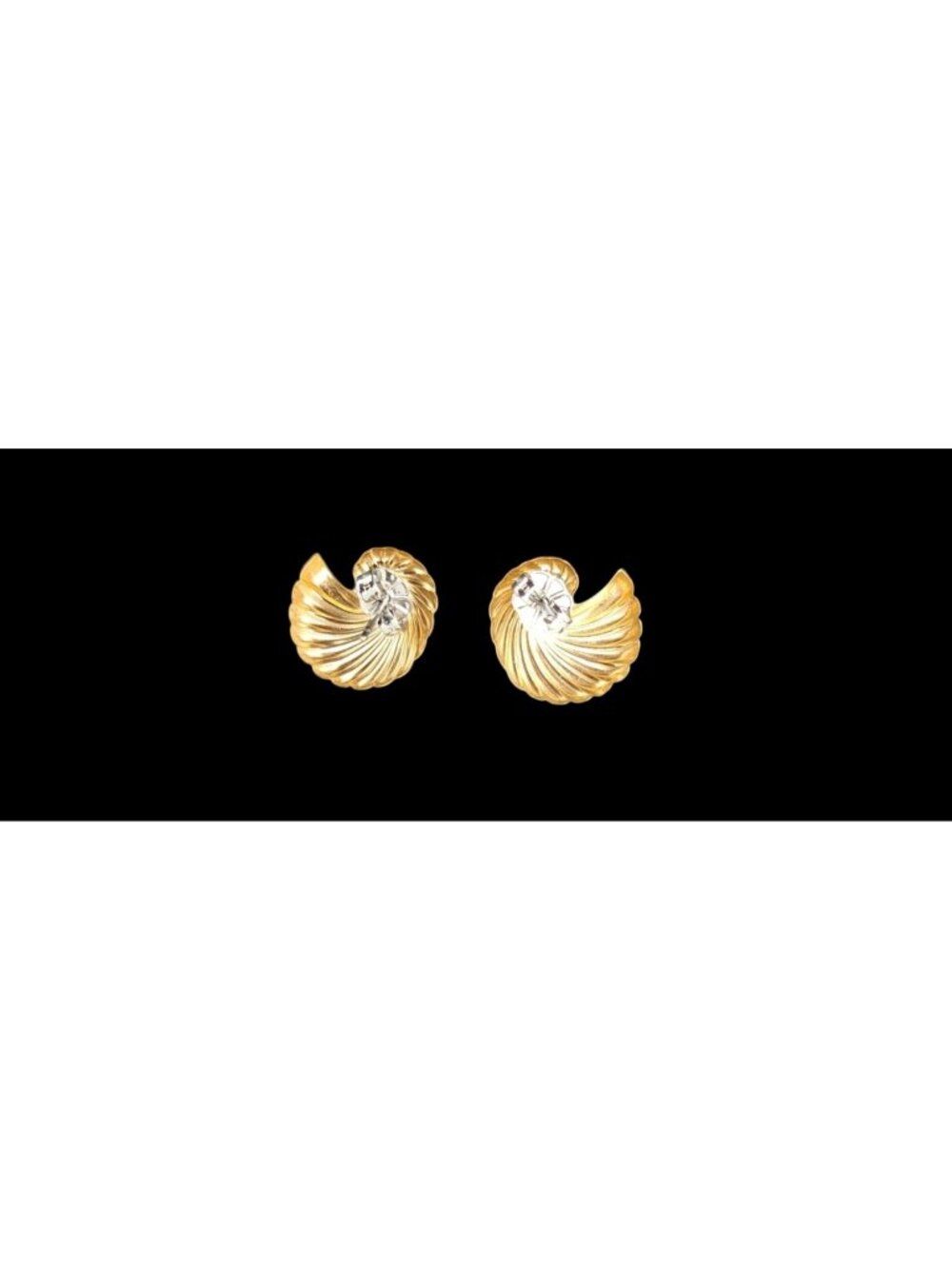 Vintage Avon 14K Gold-Filled Sterling Silver Convertible Pierced Earrings Shell - Picture 9 of 13